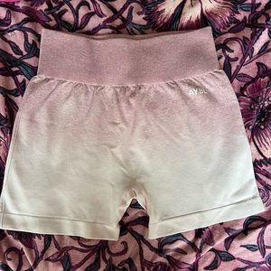 Aybl Bike Shorts Pink Ombré Size Large 4 Inch Inseam